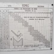 Piegatrice Romec 4000 x 125 Ton Usata